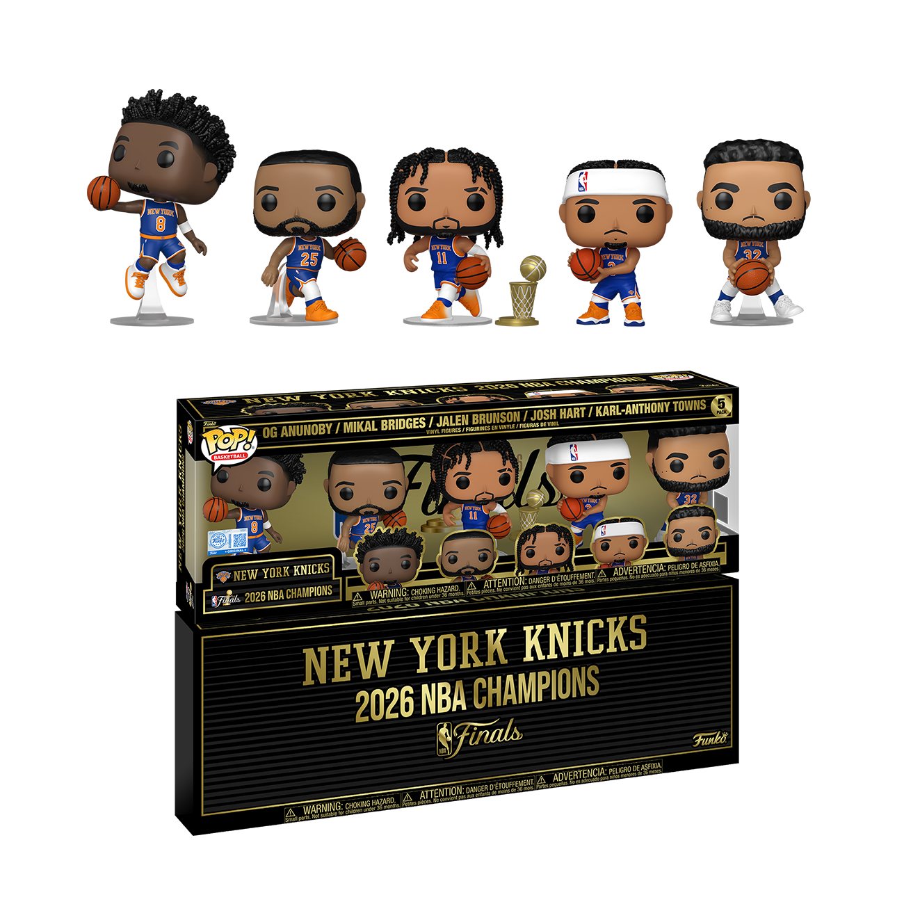 【未開封】Funko POP! NBA プレーオフ2回戦セット Pop! New York Knicks 2026 NBA Champions 5-Pack | Funko
